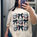 Halloween Coquette Bow Shirt Horror Halloween Shirt Retro Halloween Shirt Scary Movie Shirt Horror Halloween Shirts T-Shirts