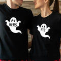 Halloween Couples Matching Shirts His Hers Ghost Wife Husband Halloween Party New Married Halloween T-Shirts