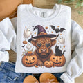 Halloween Highland Cow Ash Grey Halloween T-Shirts