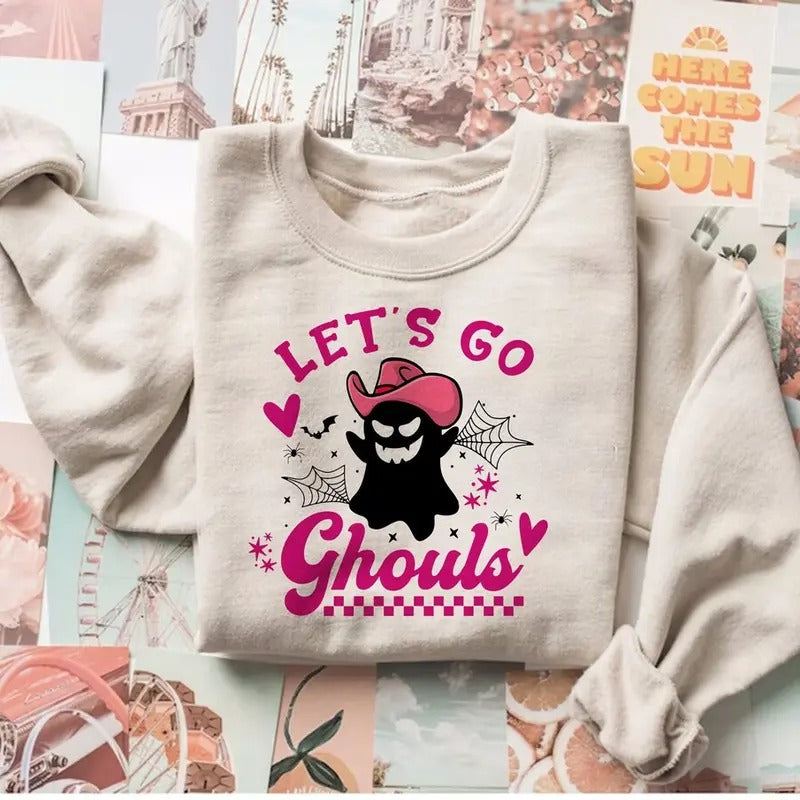 Halloween Ghost Funny Halloween Trick Treat Spooky Boo Shirt Let'S Go Ghouls T-Shirts