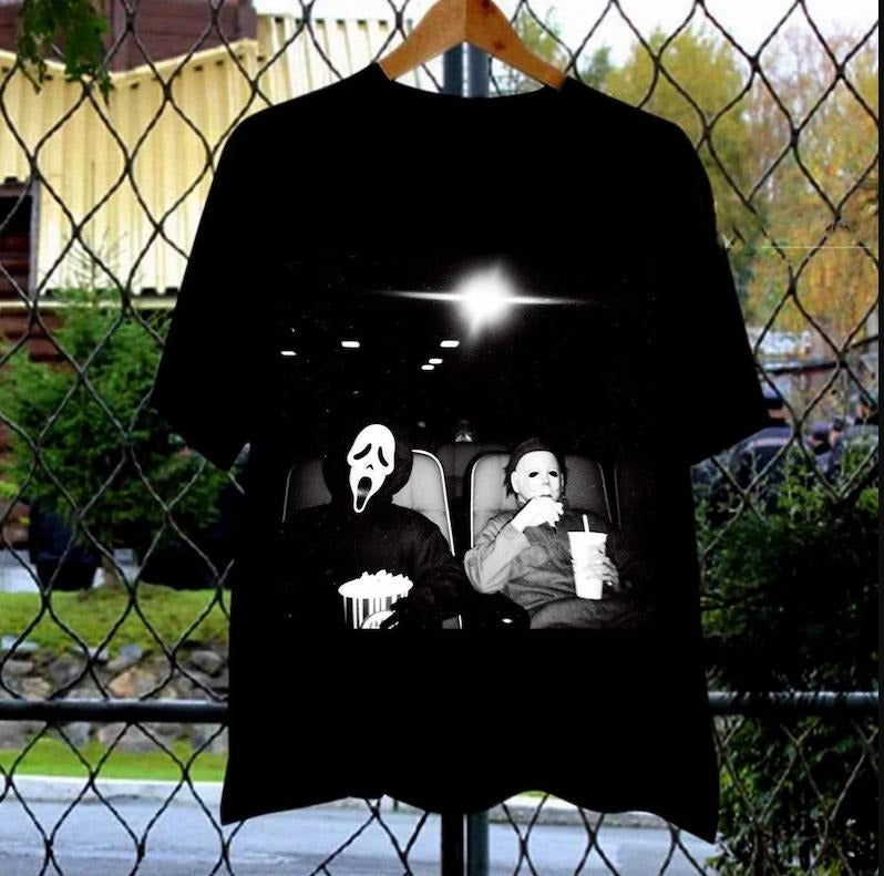 Halloween Michael Myers Ghost Face Shirt Halloween Horror Movie Fan Classic Cotton T-Shirts