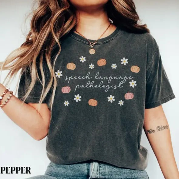 Halloween Shirt Halloween SLP Shirt Speech Language Pathologist Shirt Speech Teacher Halloween T-Shirts