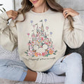 Happiest Place Earth Shirt Magic Kingdom Shirt Castle Floral Shirt Magical World Shirt Magical Kingdom World Shirt T-Shirts