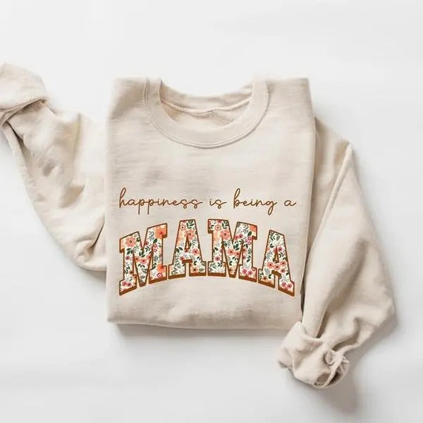 Happiness Being Mama Shirt Mother Shirt Motherhood Shirt Shirt Best Mom Shirt T-Shirts