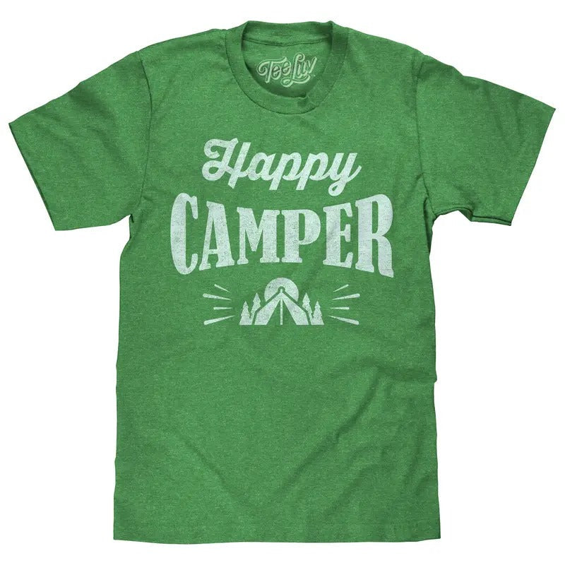 Happy Camper Green T-Shirts