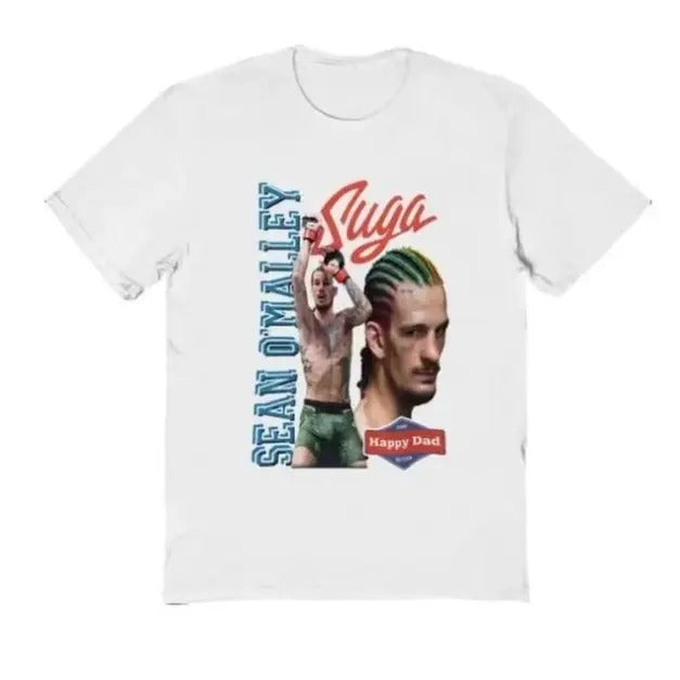 Happy Dad X Suga Sean Vintage Fight Night Menswear Sporty Cotton Retro Soft Top Classic T-Shirts