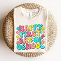 Happy First Day School Shirt Teacher Teachers Kindergarten Teacher Teacher Appreciation Back School T-Shirts