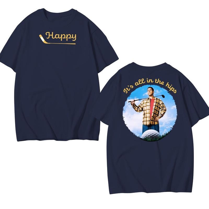 Happy Gilmore Adam Sandler Golf Putting Retro Vintage Shirt Dad Movie Funny Movie Shirt Cotton Fabric Comfortable T-Shirts