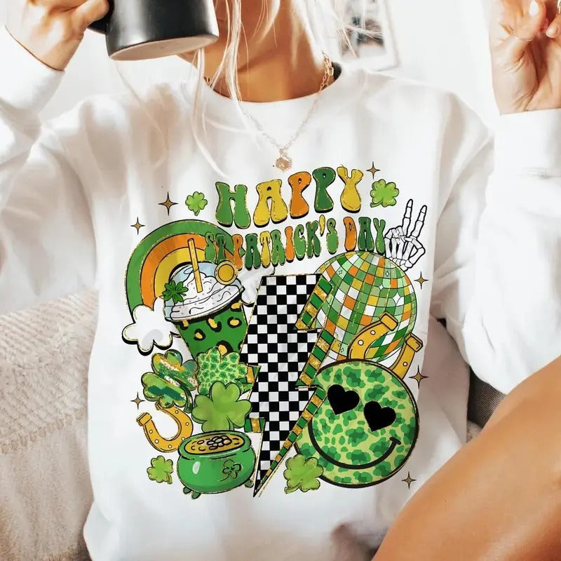 Happy St.Patricks Day Coquette St Patricks Day Retro St.Patricks Shirt IrıSh T-Shirts