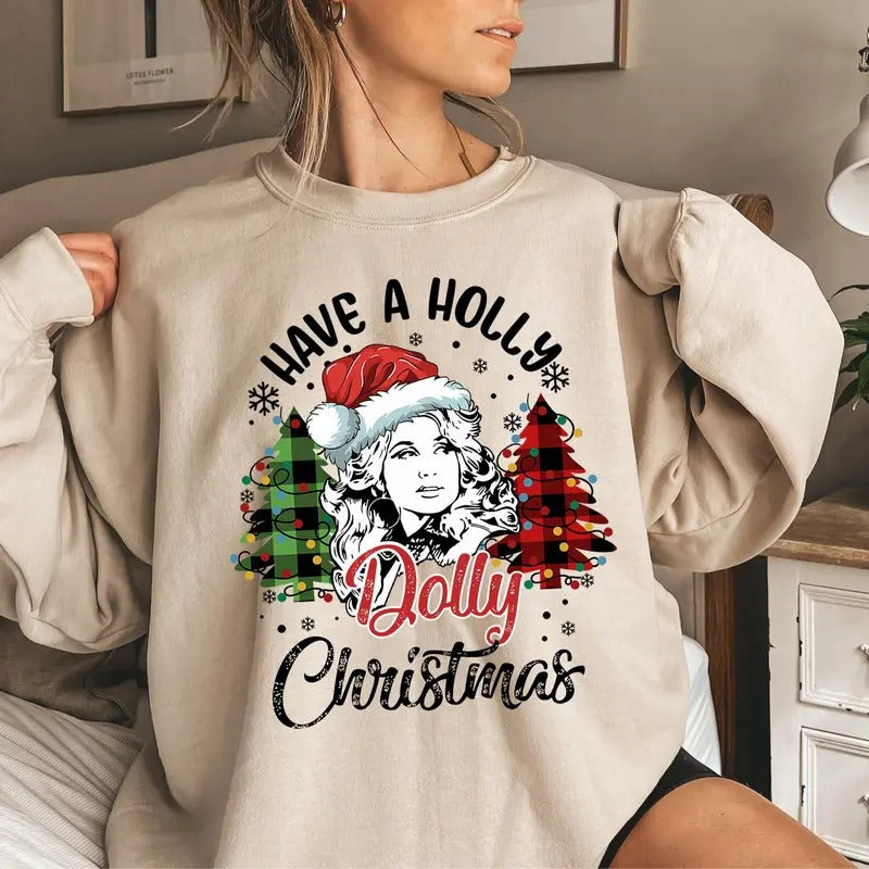 Have Holly Dolly Shirt Western Country Music Cowgirl Xmas Xmas T-Shirts