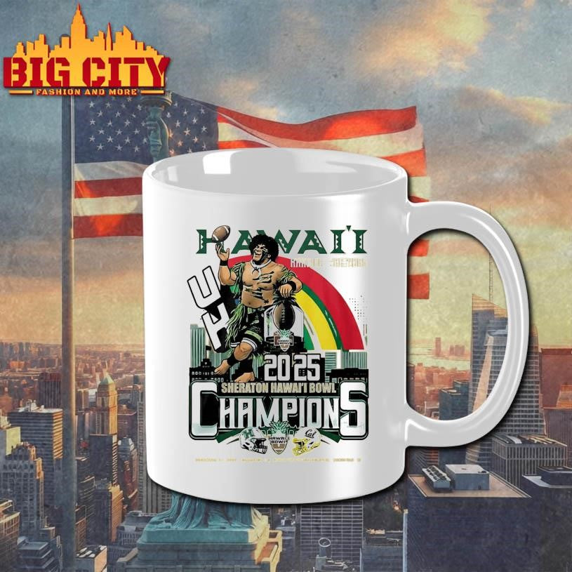 Hawaii Rainbow Warriors Football 2025 Champions Sheraton Shirt