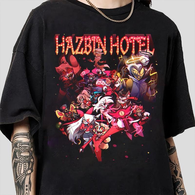 Hazbin Hotel Hazbin Hotel Characters Hazbin Hotel Hazbin Hotel Cartoon Fan T-Shirts