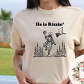 He Is Rizzin' Shirt Funny Jesus Shirt Humor Easter Shirt Christian Easter Shirt Easter Easter Day Jesus Basketball Easter T-Shirts