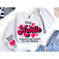 Heart Her Sleeve Custom Aunt Shirt Auntie Vday Her T-Shirts