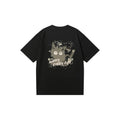 Heavy American Back Cartoon Print Simple All Matching Loose Casual Cotton Short Sleeve T-Shirts