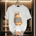 Heavyweight Pure Cotton Short Sleeve Summer Loose Fit Versatile Couple Topstyle{N002}2 T-Shirts