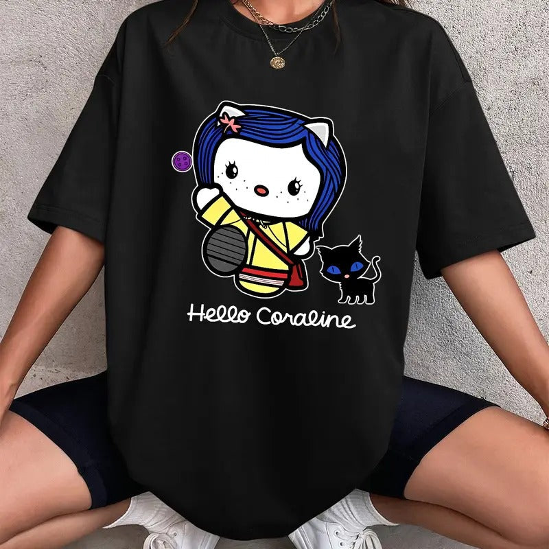 Hello Coraline Couple Hello T-Shirts
