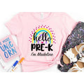 Hello Pre K Shirt Pre K Shirt Back School Shirt First Day School Shirt Hello Kindergarten Teacher Teacher Shirt DTG T-Shirts