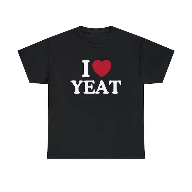 I Love Yeat Shirt Trending Shirt Him Her I Love Singer Yeat Fan Cotton Top Fit Casual T-Shirts