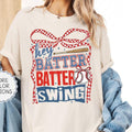 Hey Batter Batter Swing Shirt Coquette Baseball Shirt Baseball Lover Baseball Mom Shirt Game Day Sports Mom T-Shirts