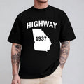 Highway 1937 Georgia Retro Road Trip Lovers Shirt Georgia Love Casual Classic T-Shirts