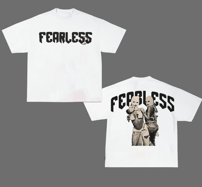 Hip Hop Streetwear Y2k Vintage Fearless Double Girl Gang T-Shirts