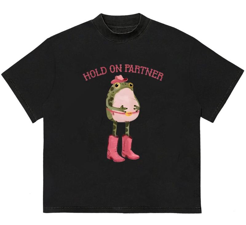 Hold Partner I'M Growing Little Buckaroo Fans T-Shirts
