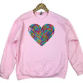 Holographic HEART Sequin Patch LIGHT PINK T-Shirts