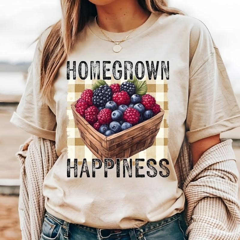 Homegrown Happiness Berries DTF Transfers THIS IS NOT SHIRT T-Shirts