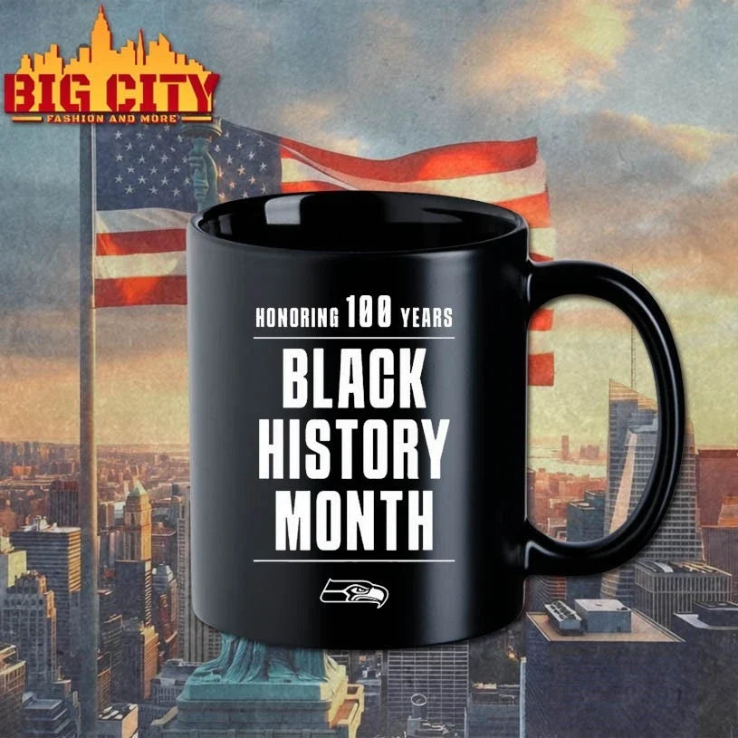 Honoring 100 Years Black History Month Seahawks t-shirt