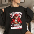 Humor Funny Trummm Winner Winner Turkey Dinner Festive Cotton Womenswear Check T-Shirts
