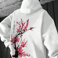 Floral Print Drop Shoulder Casual Streetwear Regular Fit Drawstring Pocket Daily Outdoor Fall & Winter T-Shirts