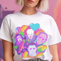 Horror Movie Shirt Halloween 90s Retro Halloween Shirt Scary Characters Valentines T-Shirts