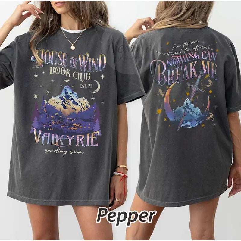 House Wind Book Club Shirt Sarah J Maas Shirt Night Court Shirt Acotar Velaris Throne Glass Shirt Book Club T-Shirts