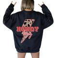 Howdy Honey Straightening Bolt Lightning Leopard Pattern Western Countryside Cowgirl Shirt T-Shirts