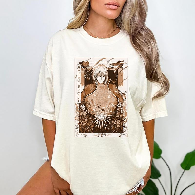 Howl Pendragon Howl Tarot Card Howl'S Moving Castle Howl Sophie Shirt Studio Ghibli Anime Shirtstyle{N002}2 T-Shirts