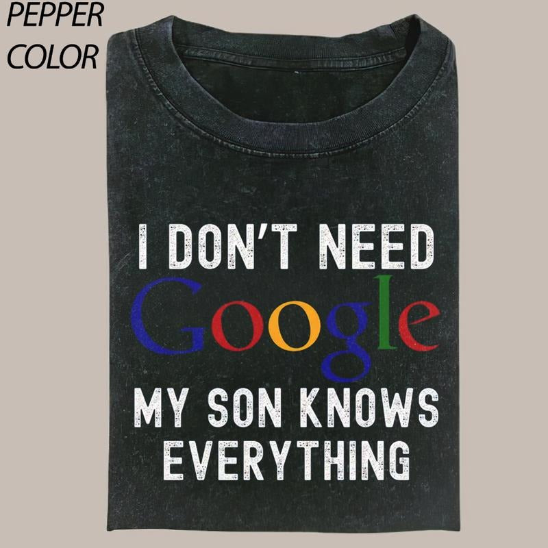 Humorous Heavy Cotton Funny Dad Mon Perfect Parents Womenswear Top T-Shirts