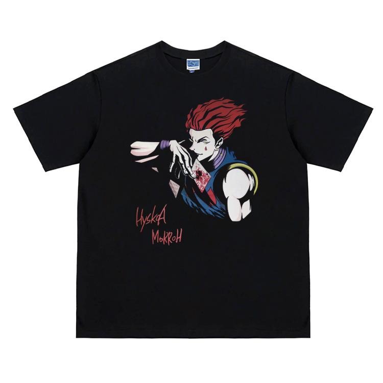Hunter X Hunter "Hisoka" Vintage Anime 100% Cotton Original Top HxH Streetwear Casual Menswear T-Shirts