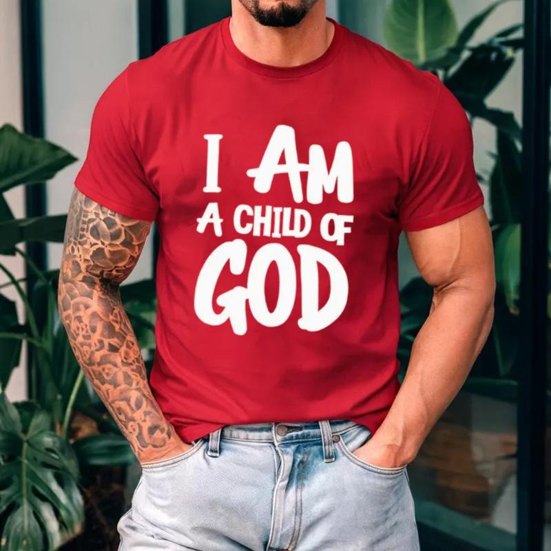 I Am Child God Casual Crew Neck Short Sleeve Tops Perfect T-Shirts