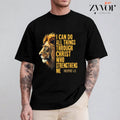I Can Do All Things Through Christ Who Strengthens Me Casual Crew Neck Short Sleeve Tops Perfect T-Shirts
