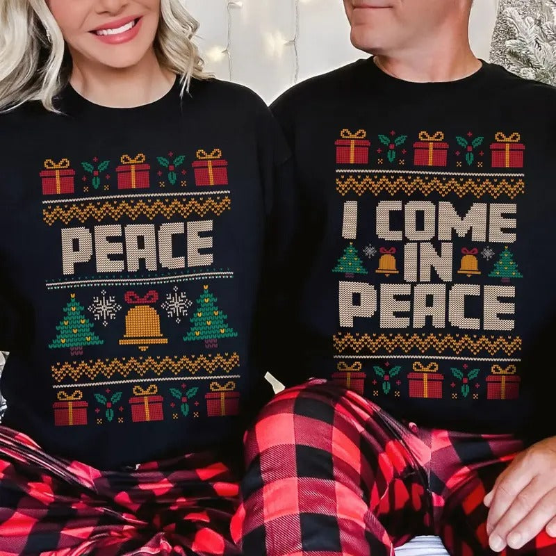 I Come Peace Matching Couples Ugly Ugly Humor Ugly Ugly Party T-Shirts