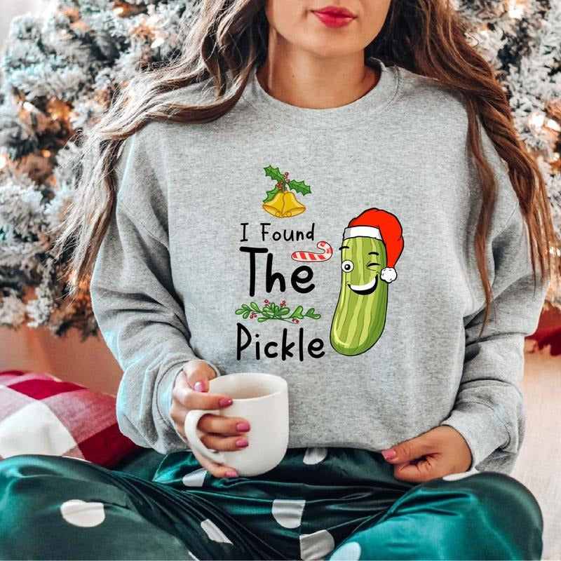 I Found Pickle Pickle Funny Pickles Lover Xmas Matching Pickle Squad T-Shirts