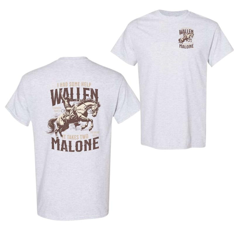 I Had Some Help Wallen Malone Shirt Country Dynamic Print Full Color Full Size T-Shirts