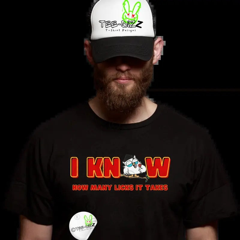 I Know How Many Licks Takes Funny Casual Top Menswear Cotton T-Shirts