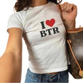 I Love BTR Baby Big Time Rush Real Life Worldwide Tour 2025 Baby Retro 2025 Concert Music Shirt Fans T-Shirts