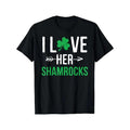 I Love Her Shamrocks St Patrick'S Day Couples Made USA T-Shirts