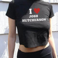 I Love Josh Hutcherson Movie TV Actor I Heart I Love 90s Grunge I Love Top Shirt Him Her Menswear Cotton Classic Casual Basic Short Sleeve T-Shirts