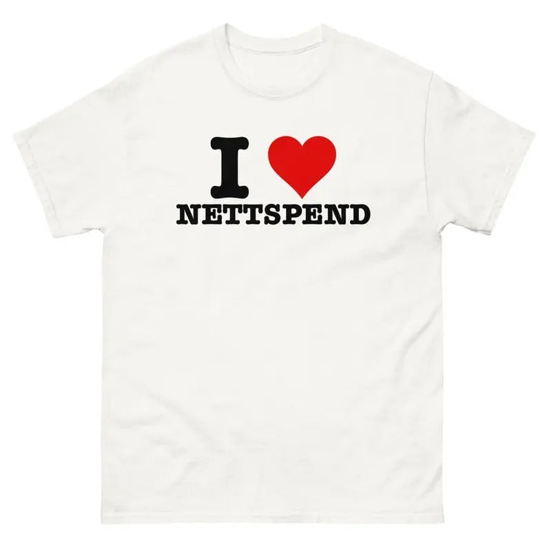 I Love NETTSPEND Funny I Heart Nettspend Him Her Menswear Cotton Classic Casual Basic Short Sleeve T-Shirts
