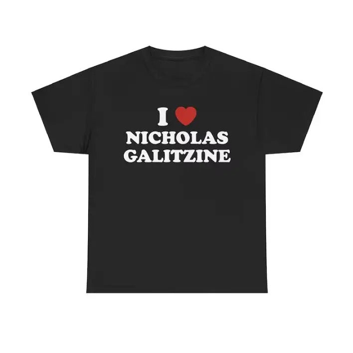 I Love Nicholas Galitzine I Love My Boyfriend Menswear T-Shirts
