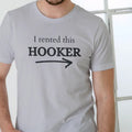 I Rented This Cotton Casual Short Sleeve White Text Arrow T-Shirts